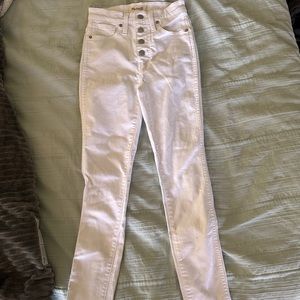 White madewell high rise skinny jeans